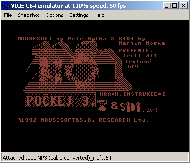 Mousesoft research ltd. & SiDi software - No počkej 3 (C64)