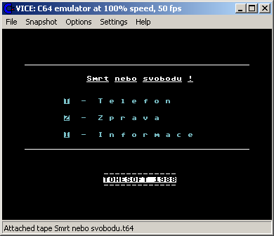 ToHe soft - Smrt nebo svobodu (C64)