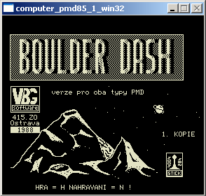 VBG software - Boulder dash (PMD-85)